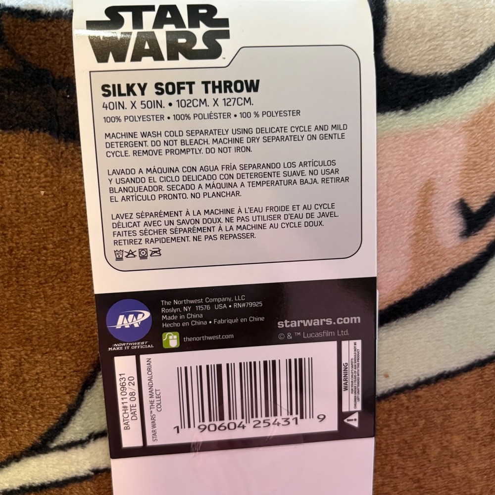Star Wars LOT 3‎ The Mandalorian Grogu The Child 40x50 Silky Soft Throw - Picture 3 of 9